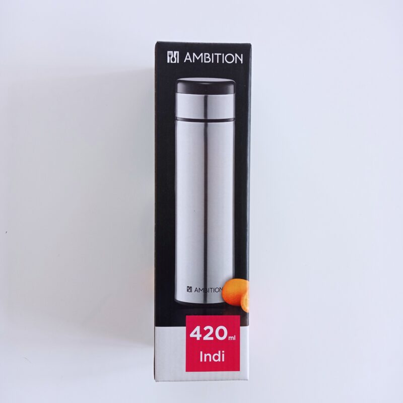 42192 AMBITION Butelka termiczna 420 ml Indi srebrna wyświetlacz LCD - obrazek 4
