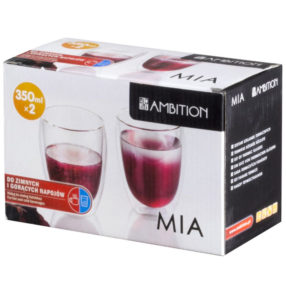 96853 AMBITION Komplet 2 szklanek termicznych 350 ml Mia - obrazek 3