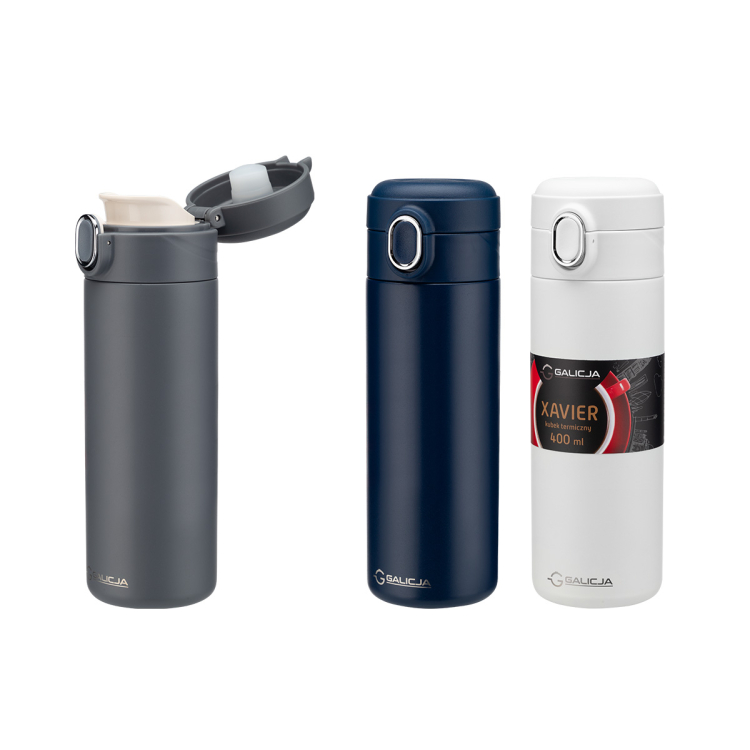 GALICJA Kubek termiczny 400ml Xavier szary - obrazek 5
