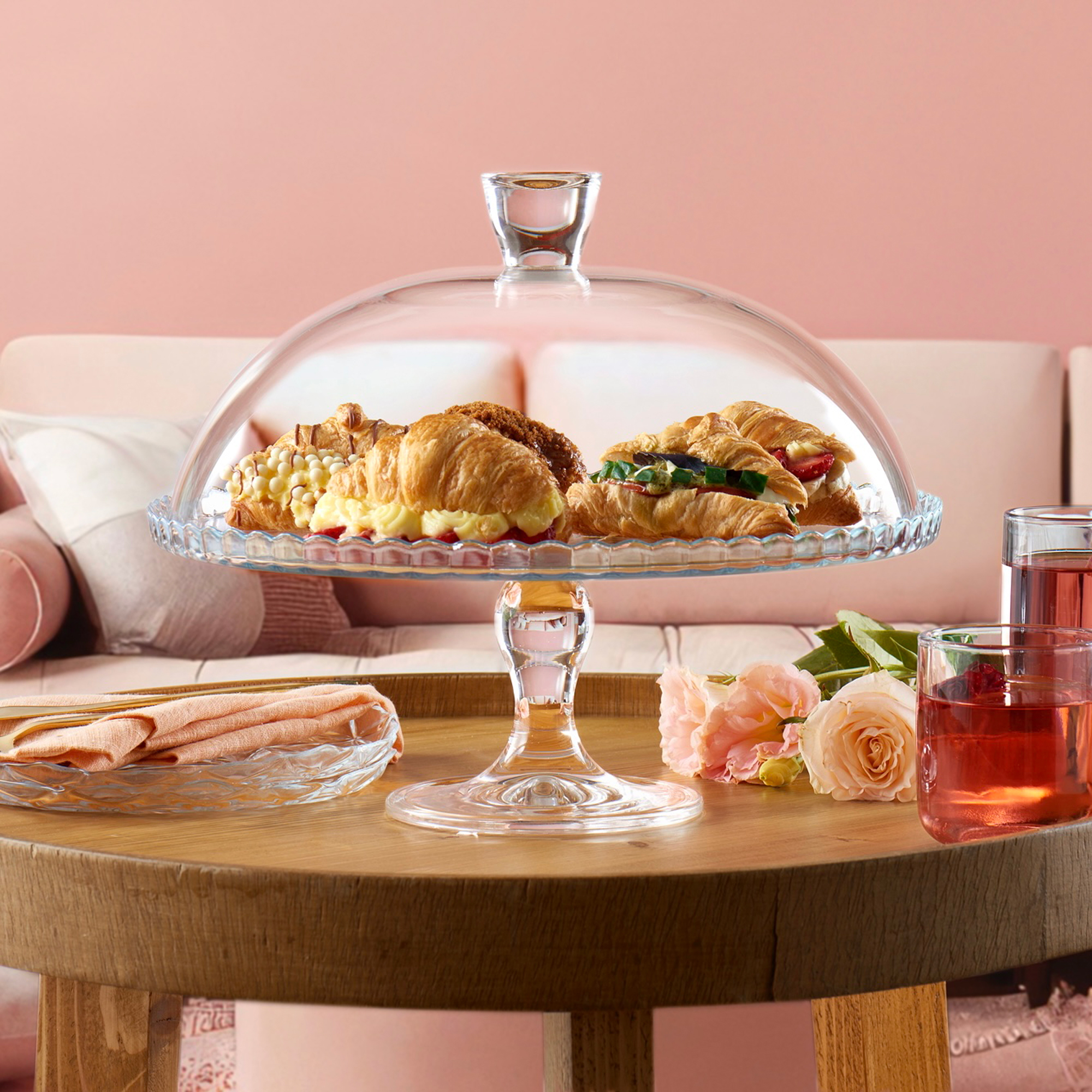 64585 Patera na nóżce z kloszem Pasabahce Patisserie 32 cm - obrazek 4