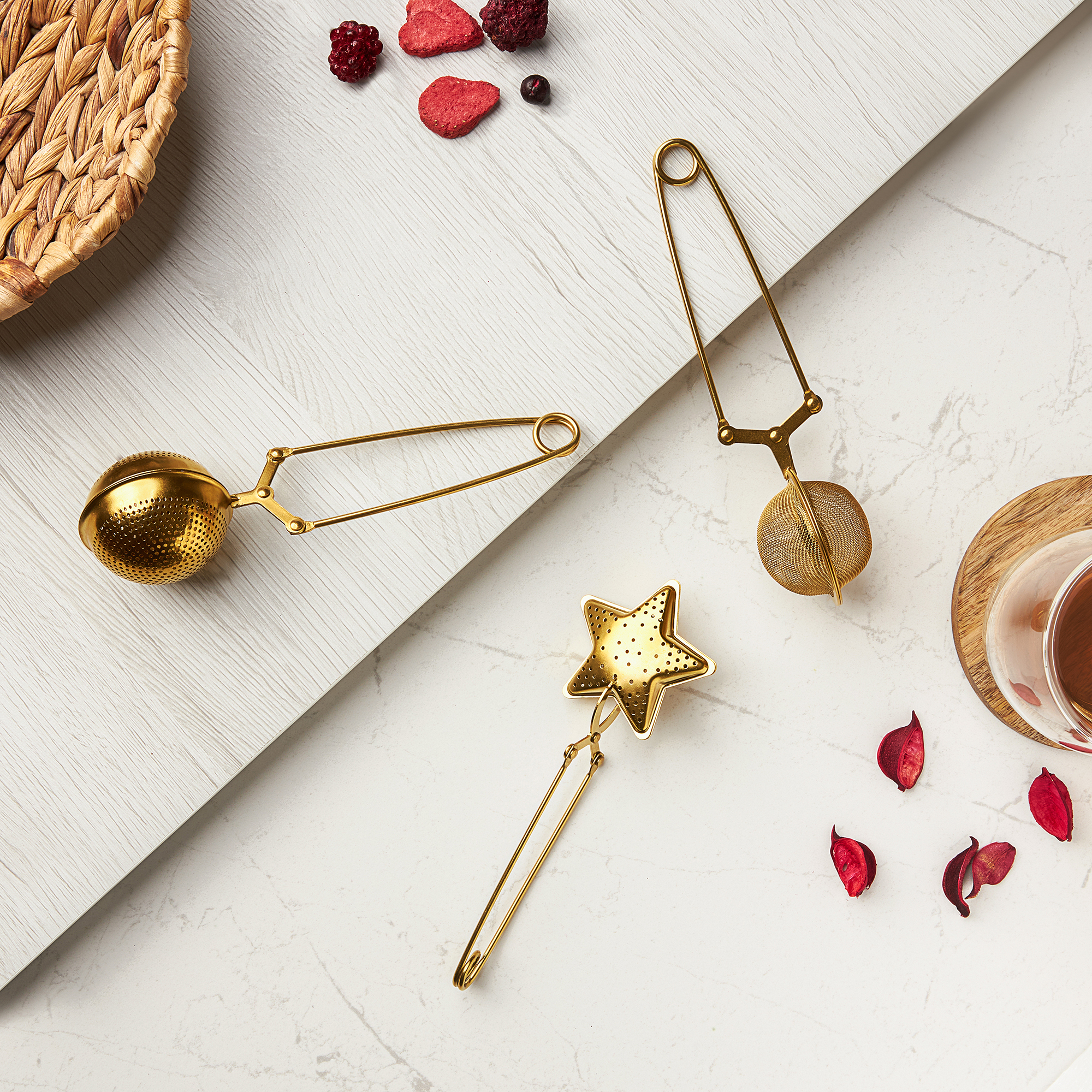 Zaparzacz do herbaty gwiazda złoty Steel AMBITION 97357 - obrazek 2