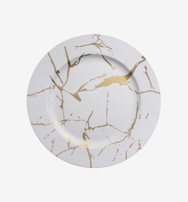 Podtalerz dekoracyjny Decor 33 cm AMBITION marmur biały 80649