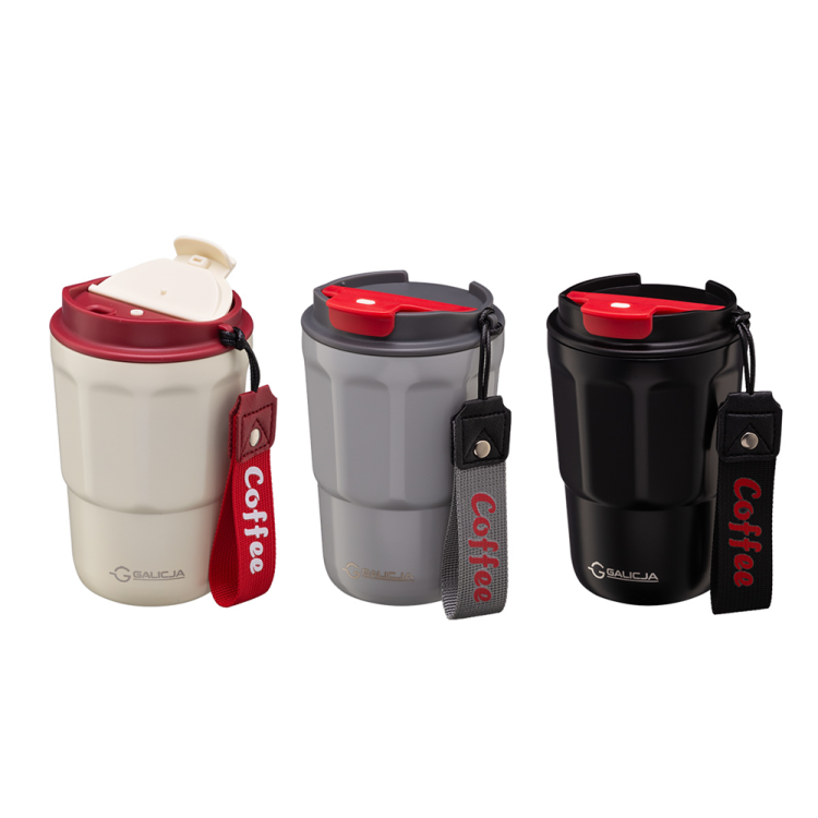 Kubek termiczny COFFEE 350ml szary Galicja - obrazek 2